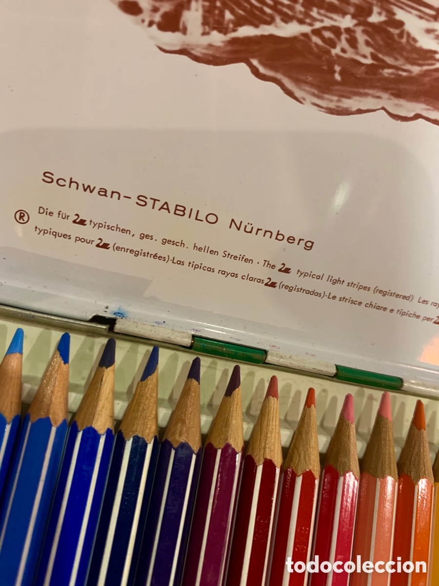 Escriban&iacute;a: CAJA MET&Aacute;LICA L&Aacute;PICES STABILO - Foto 4