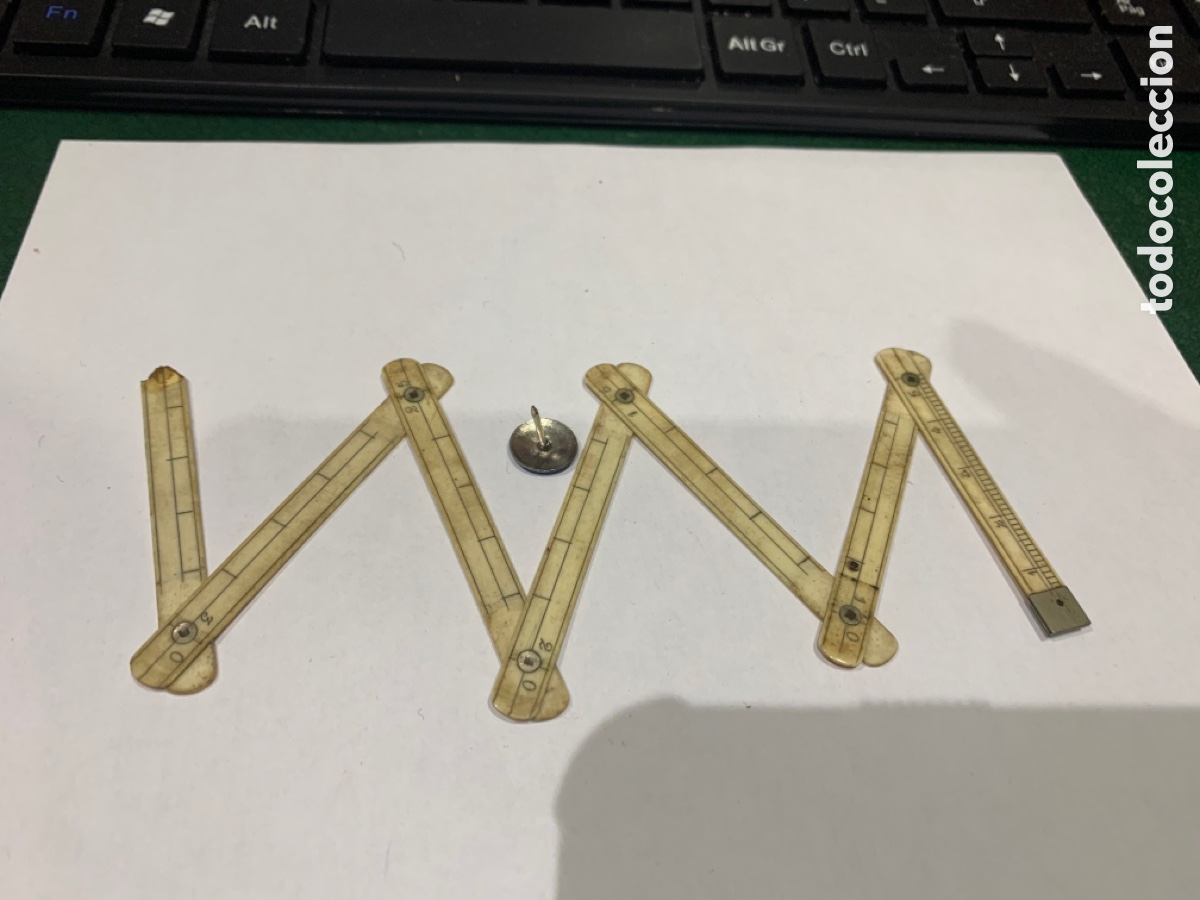 Escriban&iacute;a: Metro Carpintero Miniatura ( Hueso ) 35 cm - Foto 1