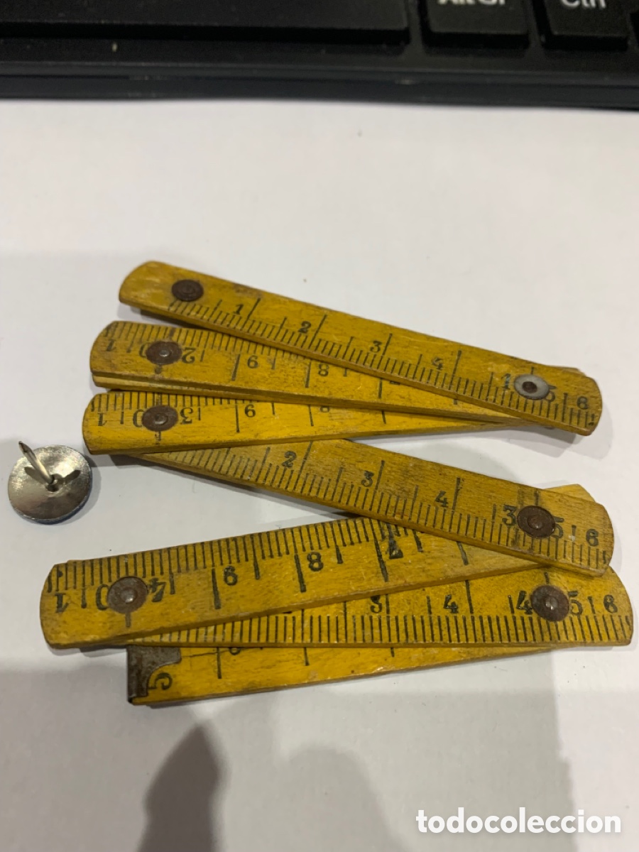 Escriban&iacute;a: Metro Carpintero Miniatura (Madera) 40 cm / y Pulgadas - Foto 2