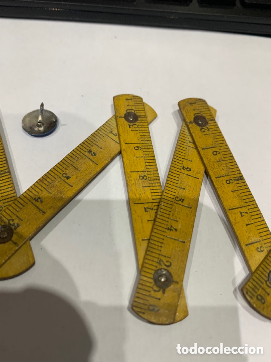 Escriban&iacute;a: Metro Carpintero Miniatura (Madera) 40 cm / y Pulgadas - Foto 5