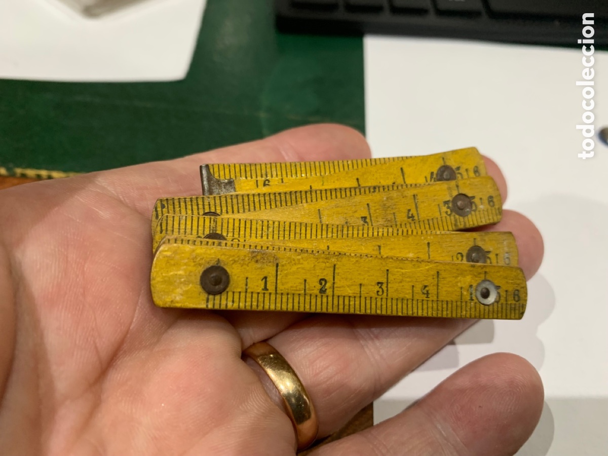 Escriban&iacute;a: Metro Carpintero Miniatura (Madera) 40 cm / y Pulgadas - Foto 12