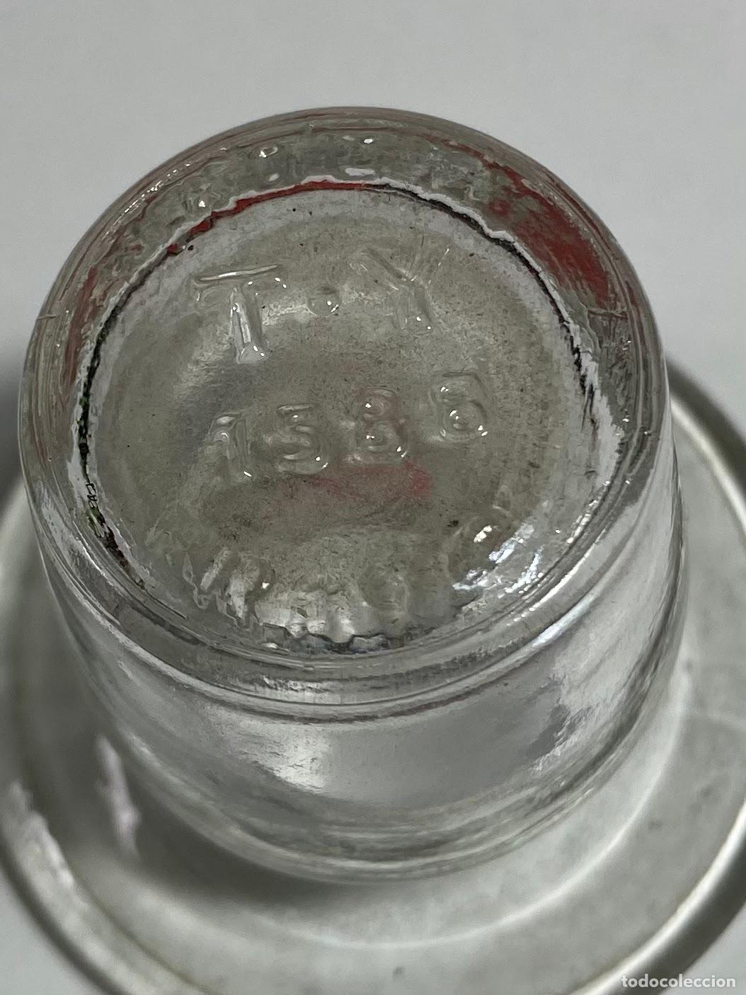 Escriban&iacute;a: 112-Tintero de cristal para pupitre T. Y. Paris. - Foto 3