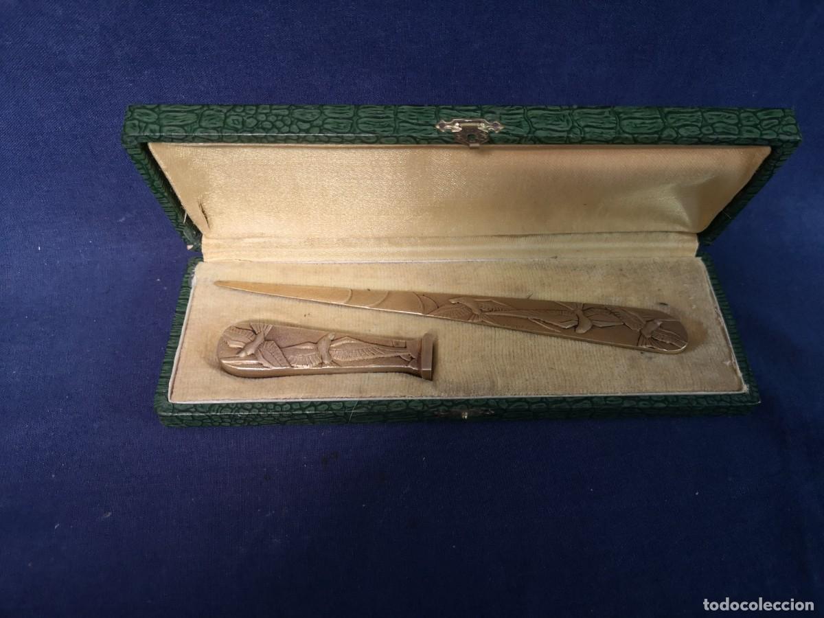 Escriban&iacute;a: ESTUCHE CON ABRECARTAS Y SELLO ART DECO - Foto 1