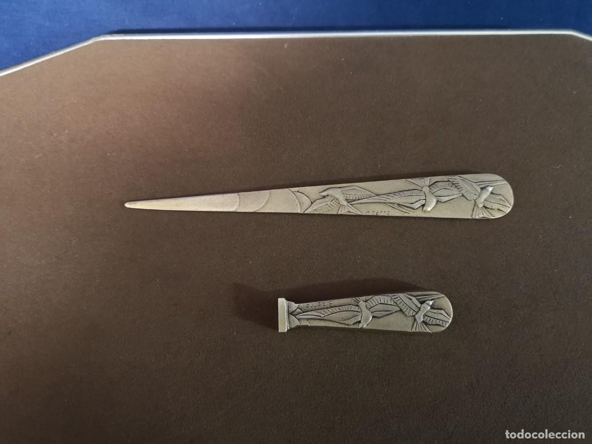 Escriban&iacute;a: ESTUCHE CON ABRECARTAS Y SELLO ART DECO - Foto 3