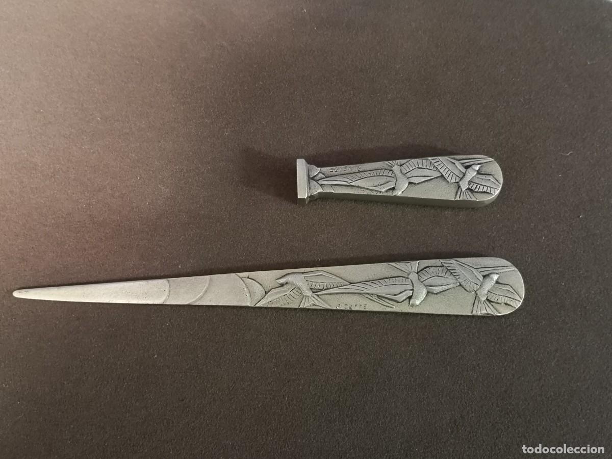 Escriban&iacute;a: ESTUCHE CON ABRECARTAS Y SELLO ART DECO - Foto 9