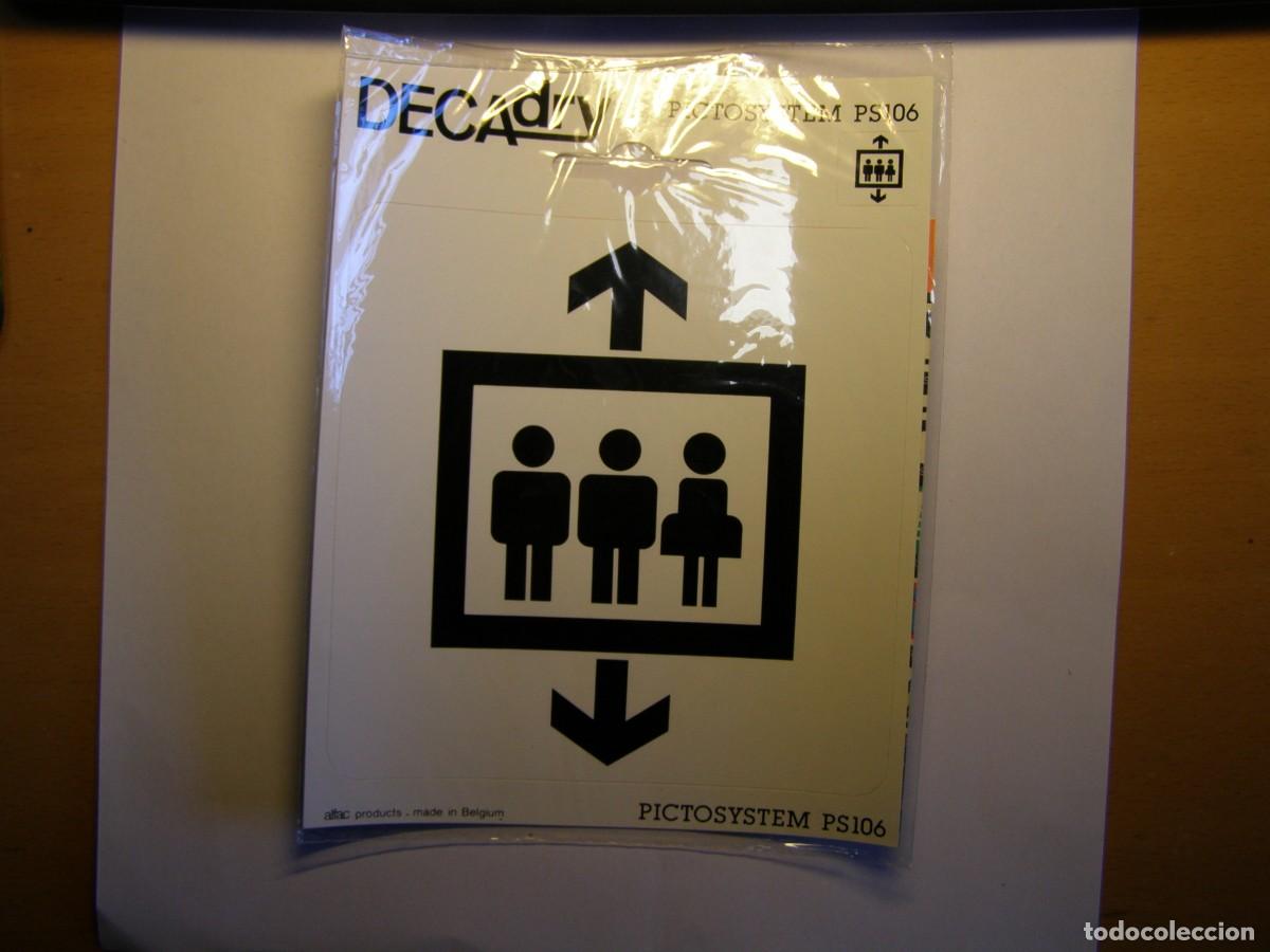Escriban&iacute;a: Pegatina ASCENSOR, marca DECADRY. - Foto 1