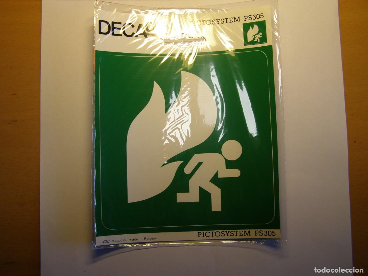 Escriban&iacute;a: Pegatina SALIDA DE INCENDIOS, marca DECADRY. - Foto 1
