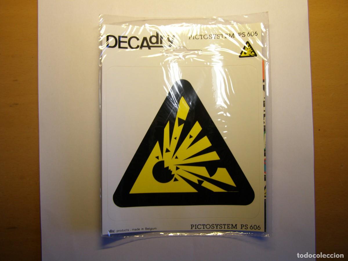 Escriban&iacute;a: Pegatina PELIGRO, MATERIAL EXPLOSIVO, marca DECADRY. - Foto 1