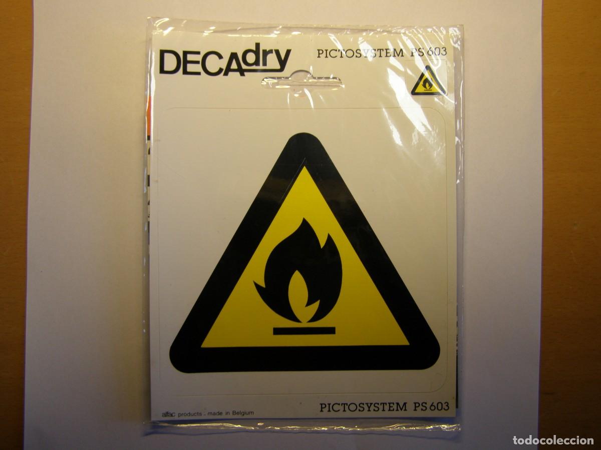 Escriban&iacute;a: Pegatina PELIGRO DE INCENDIO, marca DECADRY. - Foto 1