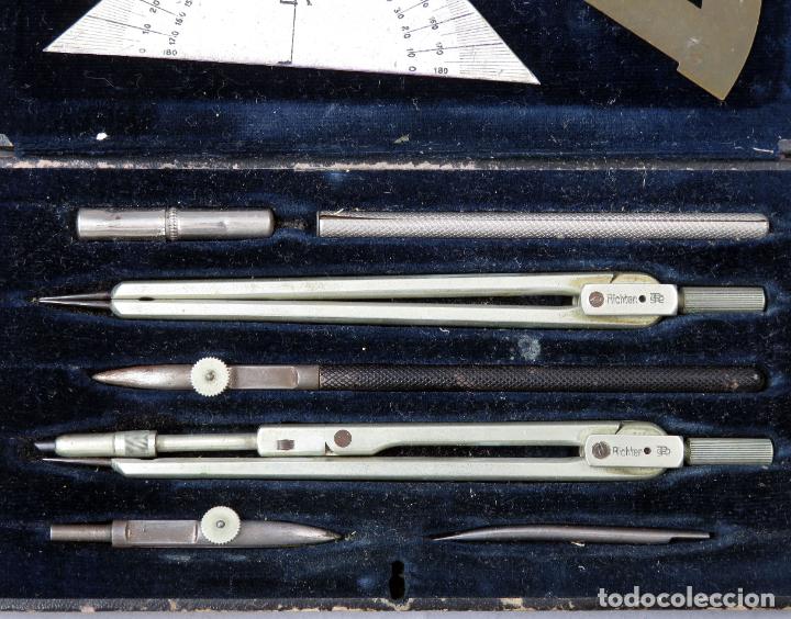 Escriban&iacute;a: Estuche dibujo t&eacute;cnico comp&aacute;s compases Ritcher completo - Foto 3