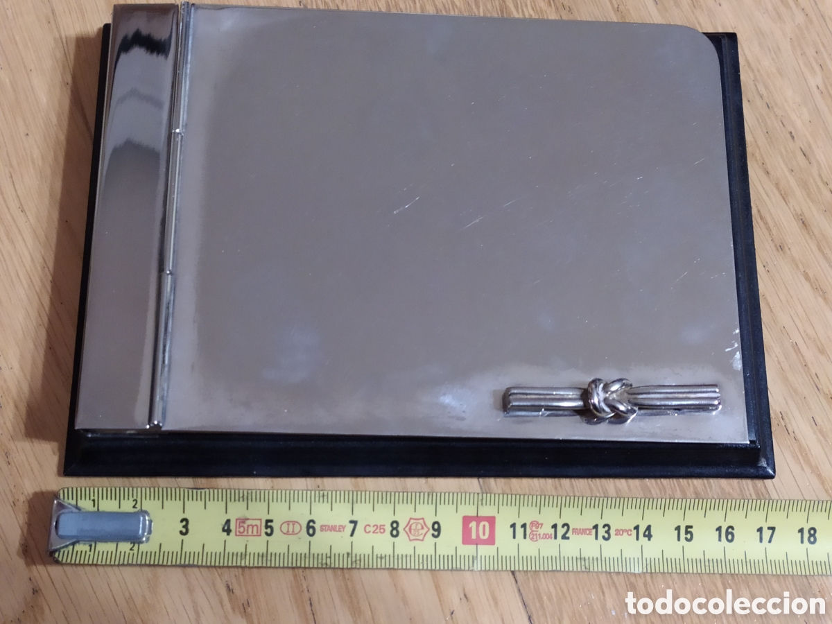 Escriban&iacute;a: PORTALIBRETA CON BA&Ntilde;O DE PLATA Y BASE DE MADERA - Foto 6