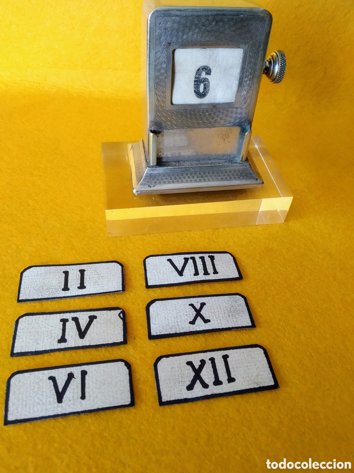 Escriban&iacute;a: ANTIGUO CALENDARIO PERPETUO DE MESA INGLES - Foto 5