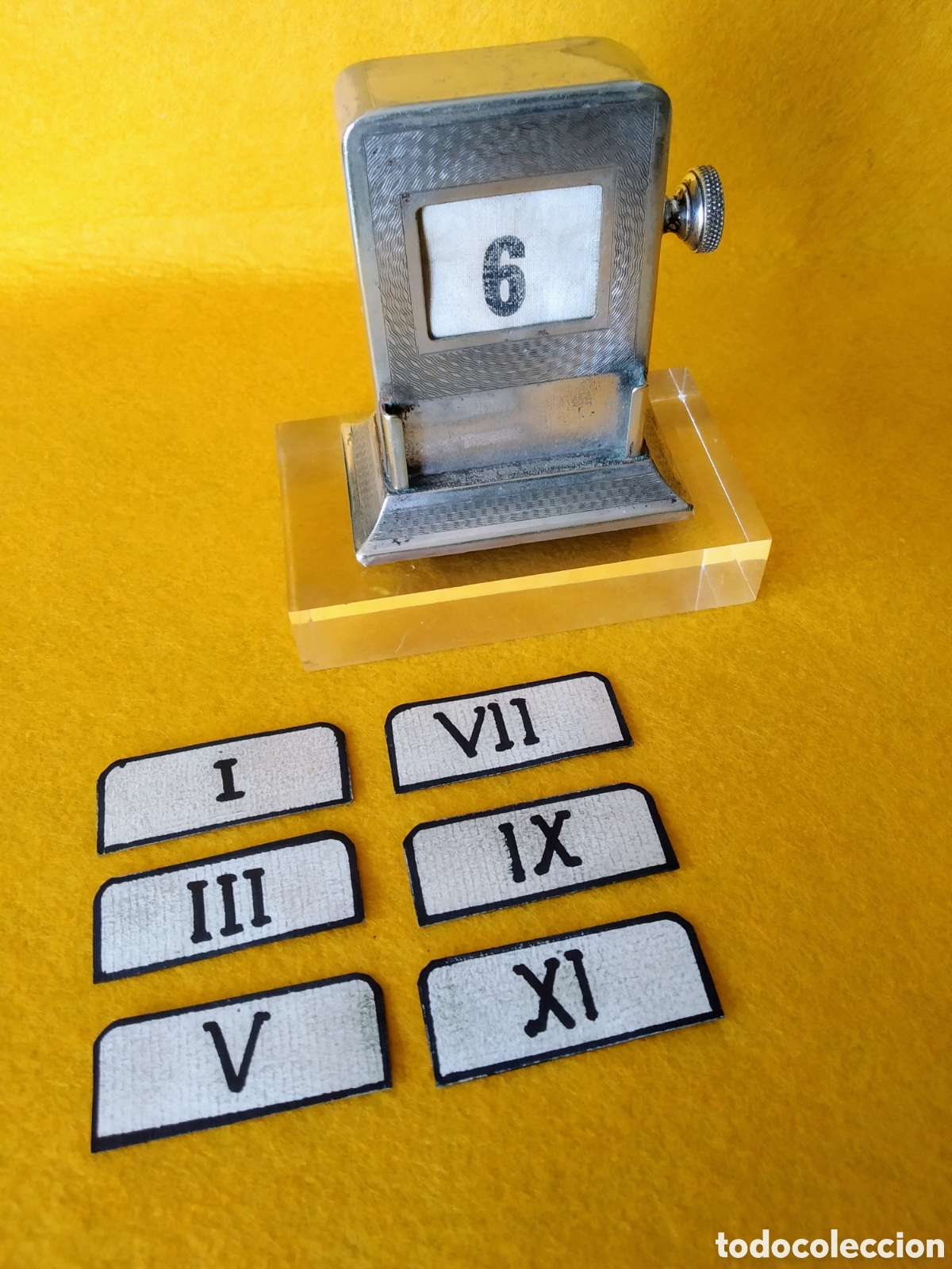 Escriban&iacute;a: ANTIGUO CALENDARIO PERPETUO DE MESA INGLES - Foto 12