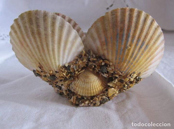 Escriban&iacute;a: 2 TINTEROS RECUERDO DE PALAMOS, COMPOSICI&Oacute;N DE CONCHAS... - Foto 11