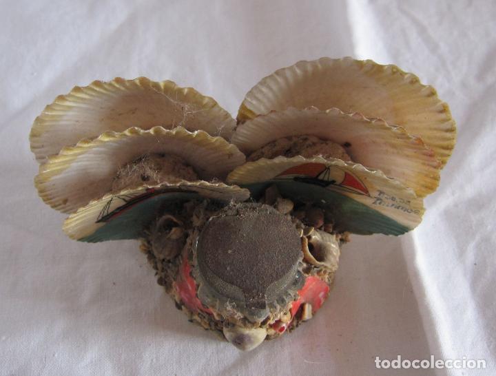 Escriban&iacute;a: 2 TINTEROS RECUERDO DE PALAMOS, COMPOSICI&Oacute;N DE CONCHAS... - Foto 12