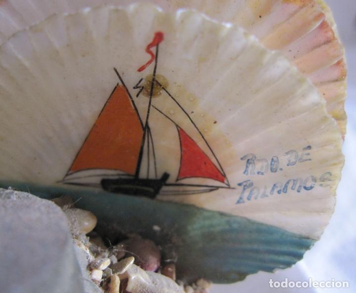 Escriban&iacute;a: 2 TINTEROS RECUERDO DE PALAMOS, COMPOSICI&Oacute;N DE CONCHAS... - Foto 14