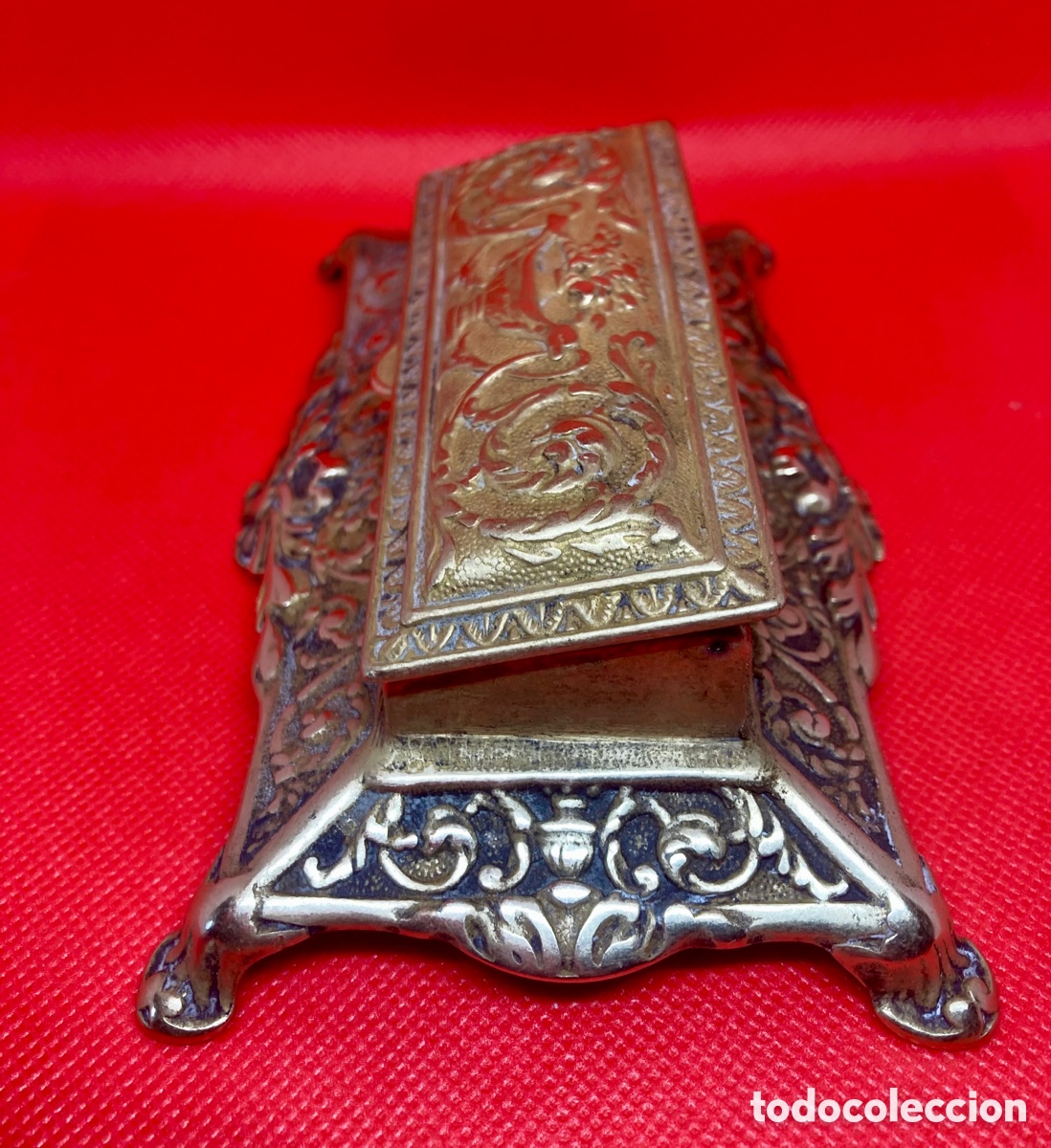 Escriban&iacute;a: Guarda sellos de bronce ,3 espacios CIRCA 1920, - Foto 3
