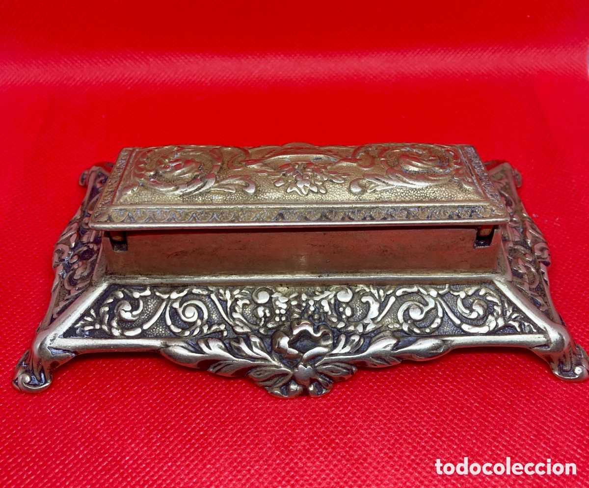 Escriban&iacute;a: Guarda sellos de bronce ,3 espacios CIRCA 1920, - Foto 4