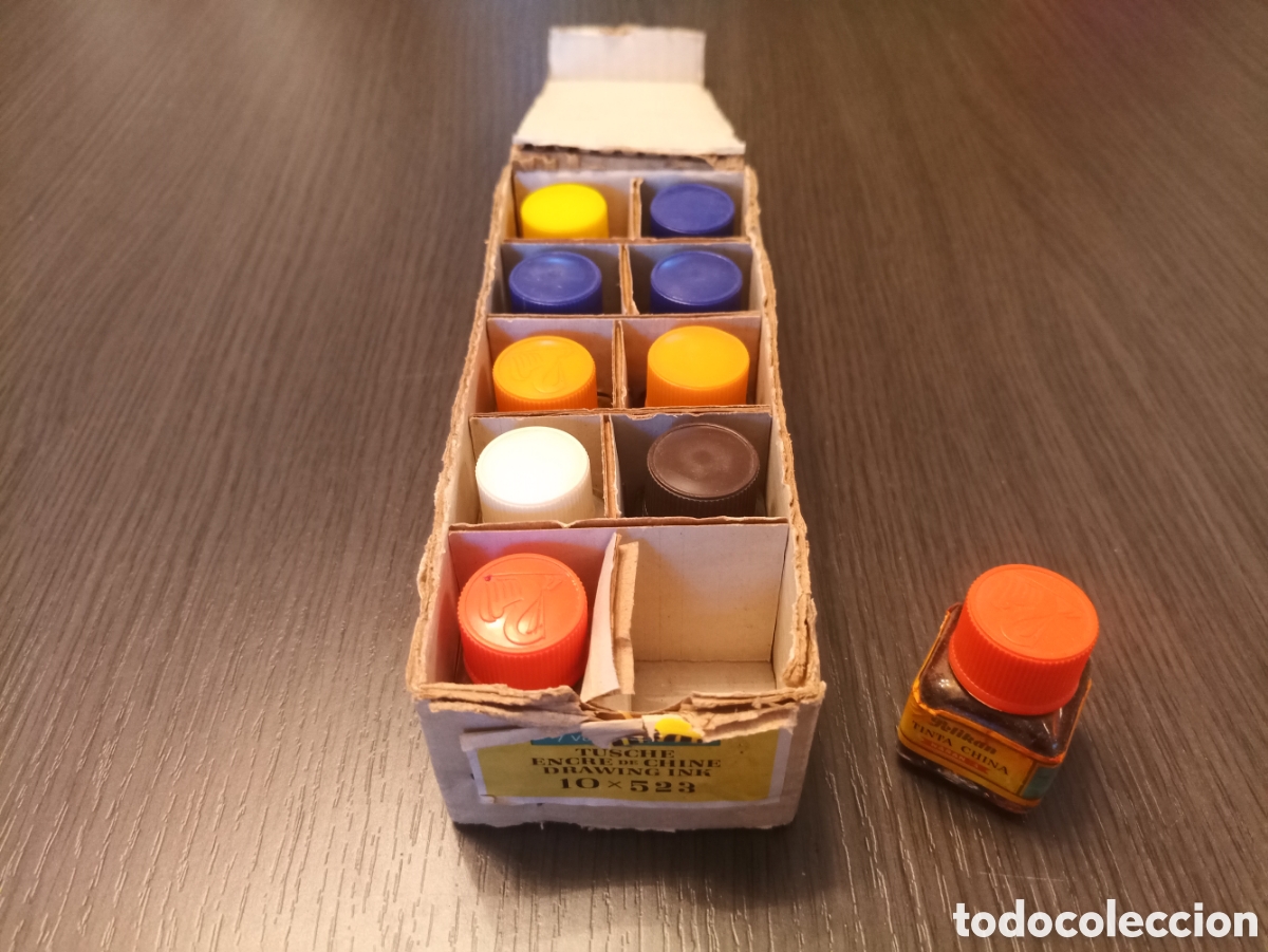 Escriban&iacute;a: Caja Antiguos Tinteros PELIKAN - Foto 1