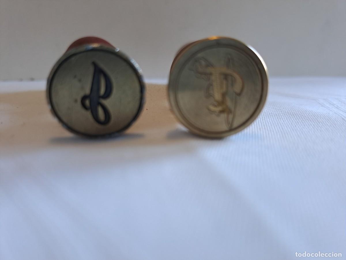 Escriban&iacute;a: Dos sellos de para lacre. De madera y bronce - Foto 4
