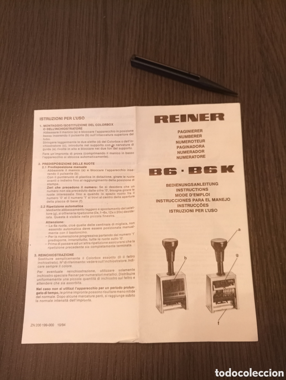 Escriban&iacute;a: Antiguo Sello Numerador Automatico REINER B6 - Foto 11