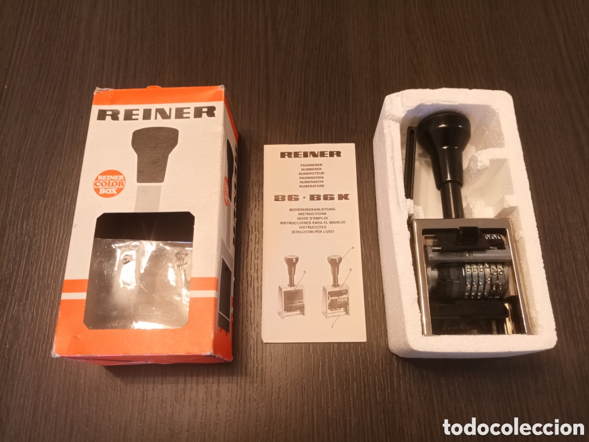 Escriban&iacute;a: Antiguo Sello Numerador Automatico REINER B6 - Foto 1
