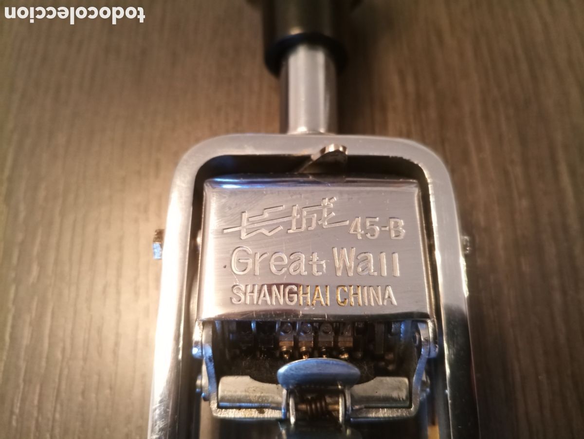 Escriban&iacute;a: Antiguo Sello Numerador GREAT WALL - Foto 4