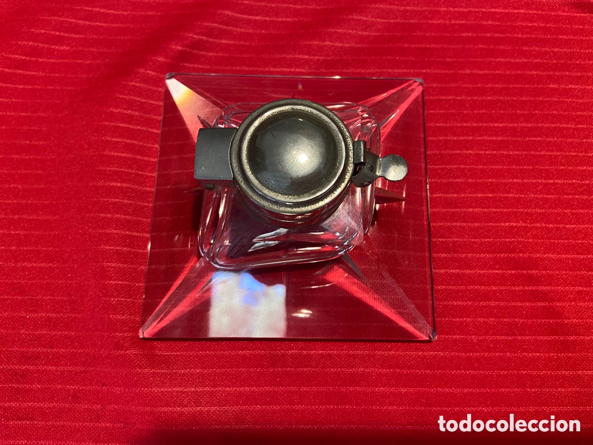 Escriban&iacute;a: Antiguo tintero de cristal - Foto 3