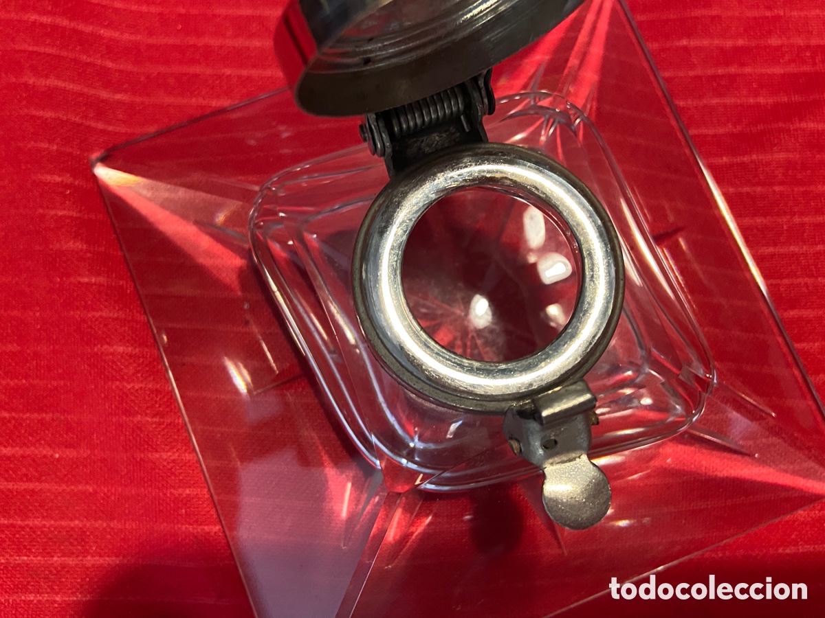 Escriban&iacute;a: Antiguo tintero de cristal - Foto 12