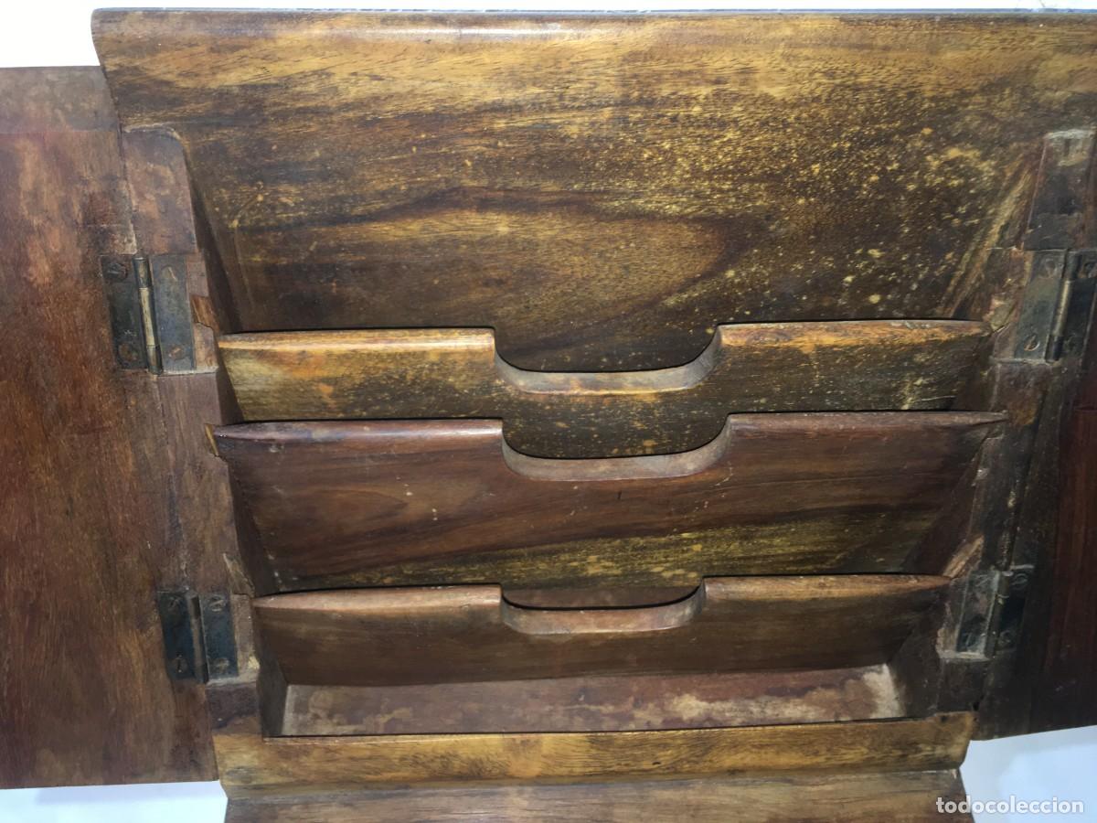 Escriban&iacute;a: ANTIGUO ESCRITORIO ESCRIBAN&Iacute;A DE MADERA - Foto 3