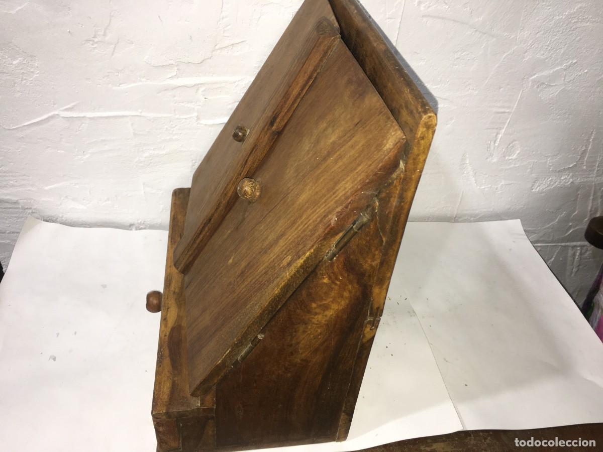Escriban&iacute;a: ANTIGUO ESCRITORIO ESCRIBAN&Iacute;A DE MADERA - Foto 11