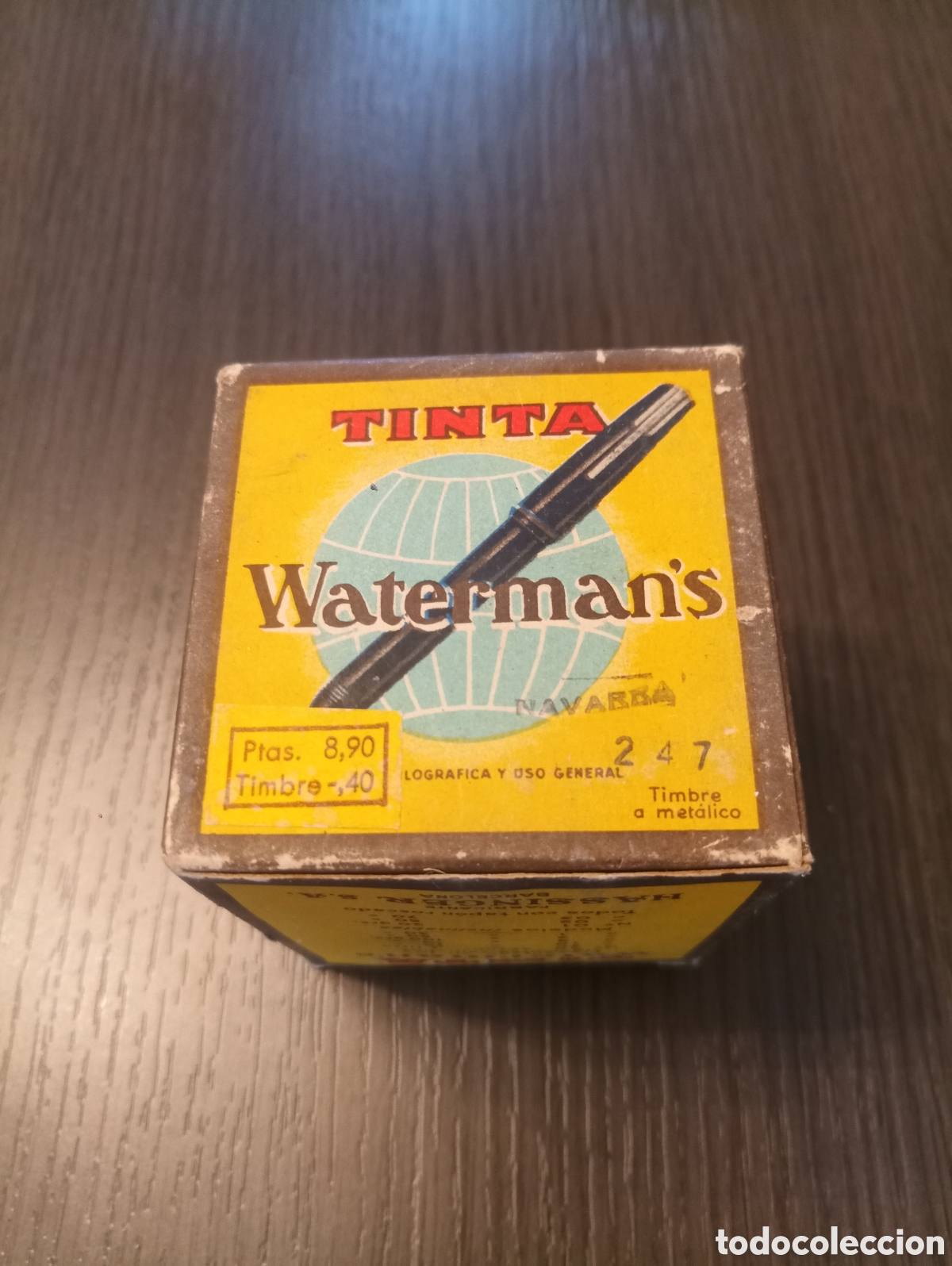 Escriban&iacute;a: Antiguo Tintero WATERMAN N&deg;4 (Carmin) - Foto 14