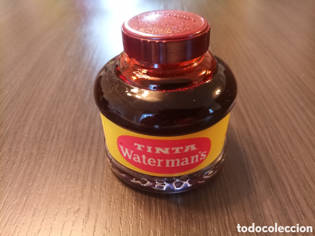Escriban&iacute;a: Antiguo Tintero WATERMAN N&deg;4 (Carmin) - Foto 2