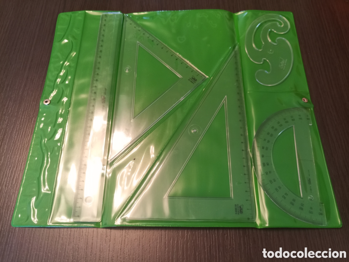 Escriban&iacute;a: Antiguo Lote Set Reglas Dibujo Escolar - Foto 1