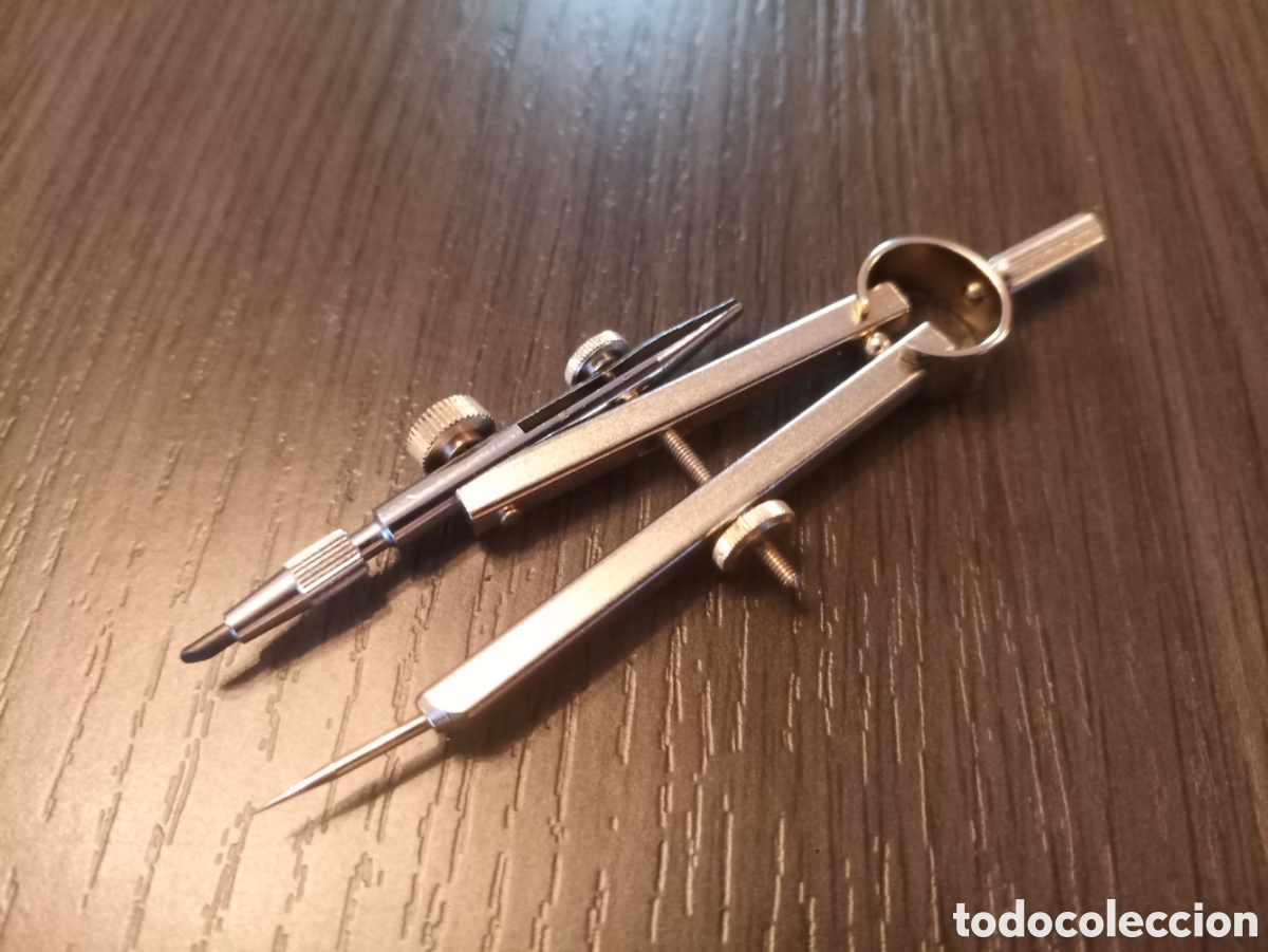 Escriban&iacute;a: Antiguo Set Comp&aacute;s y Br&uacute;jula Geometrica STAEDTLER NORIS - Foto 5