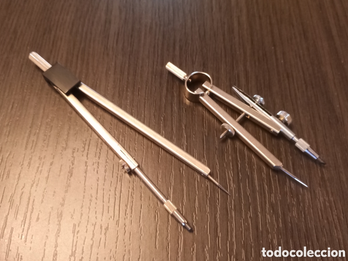 Escriban&iacute;a: Antiguo Set Comp&aacute;s y Br&uacute;jula Geometrica STAEDTLER NORIS - Foto 4