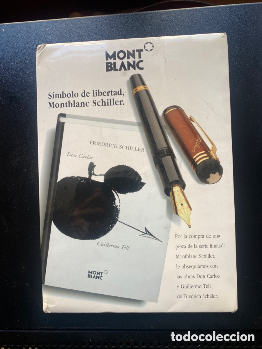 Escriban&iacute;a: Mont blanc Schiller, display, cart&oacute;n antiguo - Foto 1