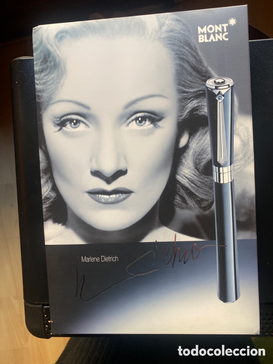 Escriban&iacute;a: Mont Blanc, Marlene Dietrich, display antiguo - Foto 1