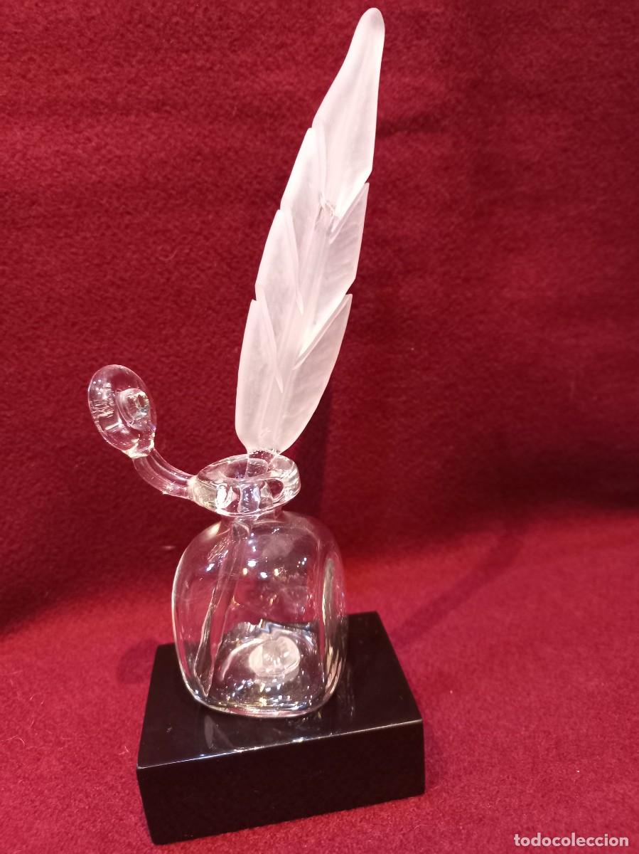 Escriban&iacute;a: TINTERO Y PLUMA (vidrio soplado) - Foto 1