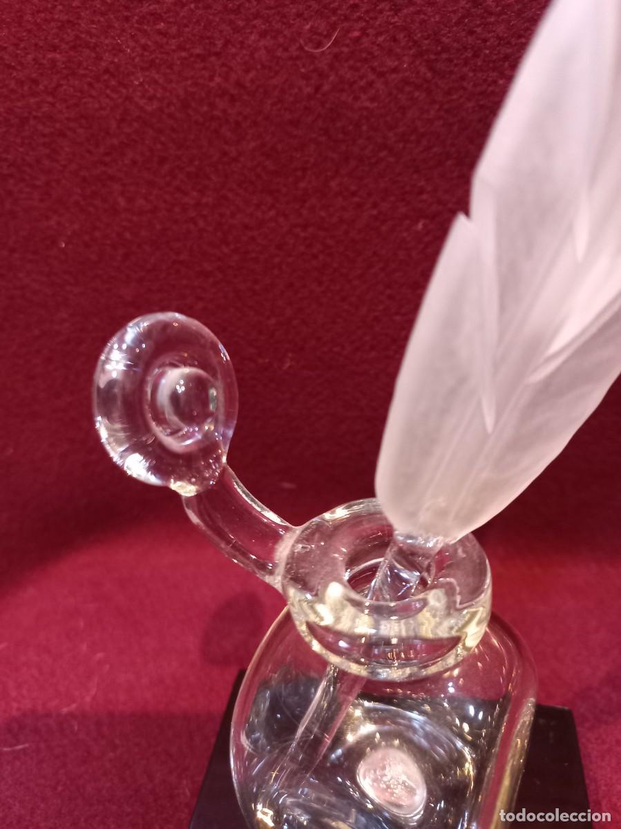 Escriban&iacute;a: TINTERO Y PLUMA (vidrio soplado) - Foto 2