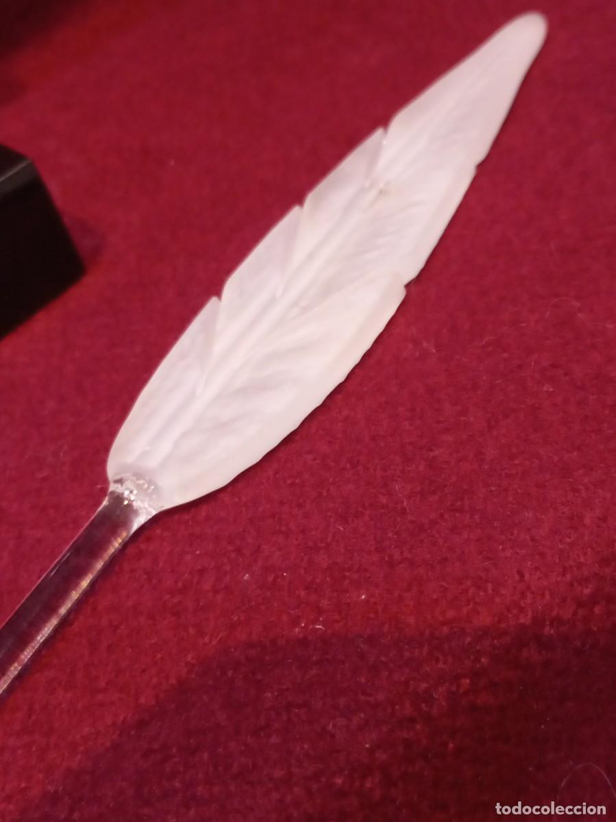 Escriban&iacute;a: TINTERO Y PLUMA (vidrio soplado) - Foto 6