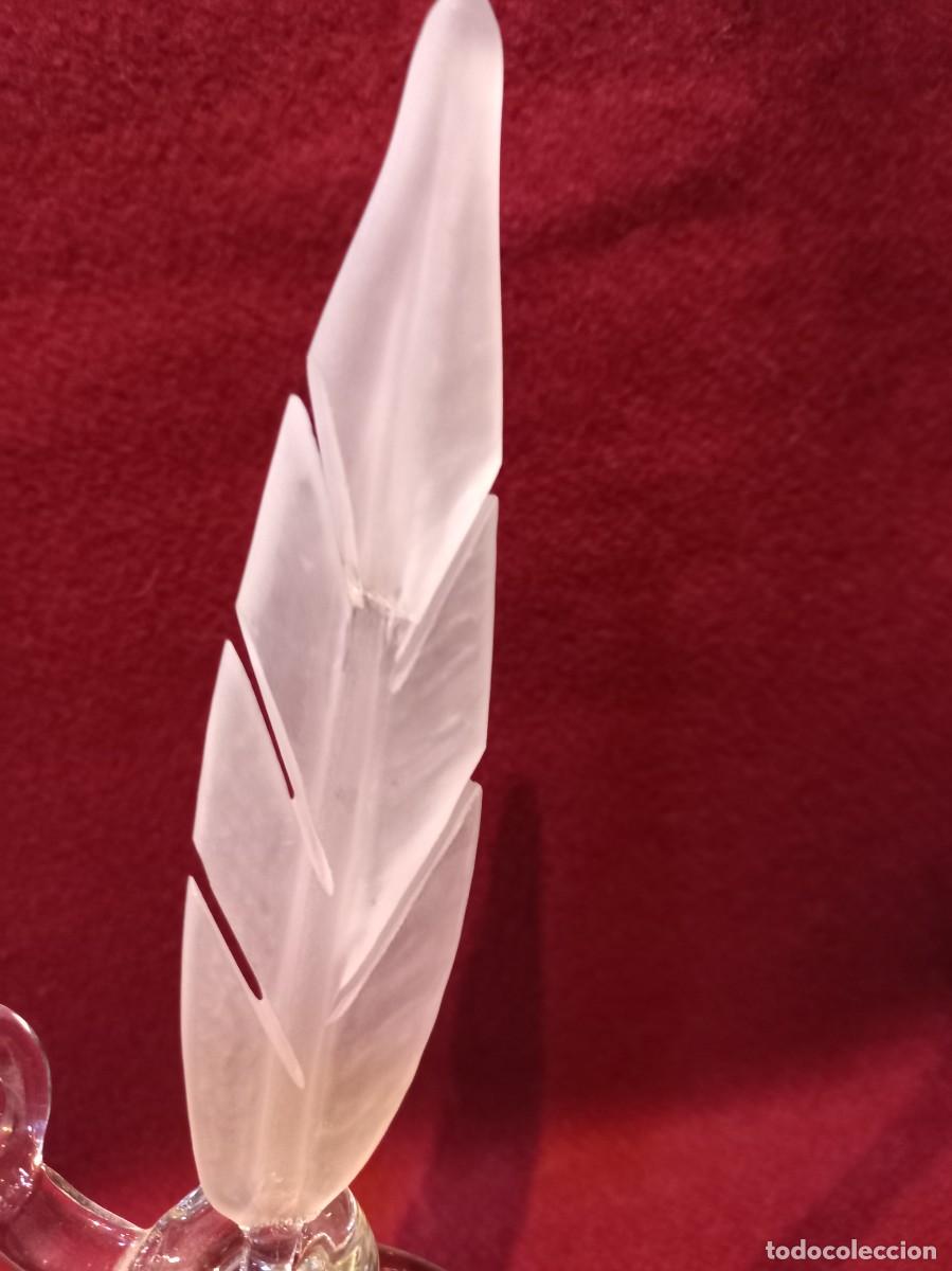 Escriban&iacute;a: TINTERO Y PLUMA (vidrio soplado) - Foto 7