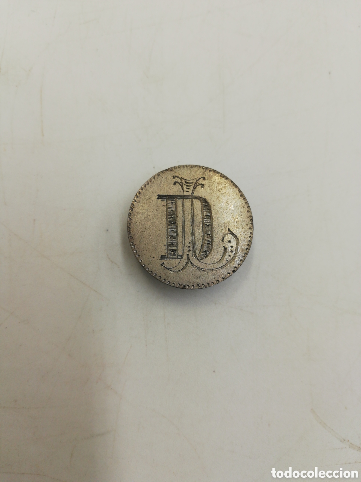 Escriban&iacute;a: Antiguo sello personalizado cromado. - Foto 1