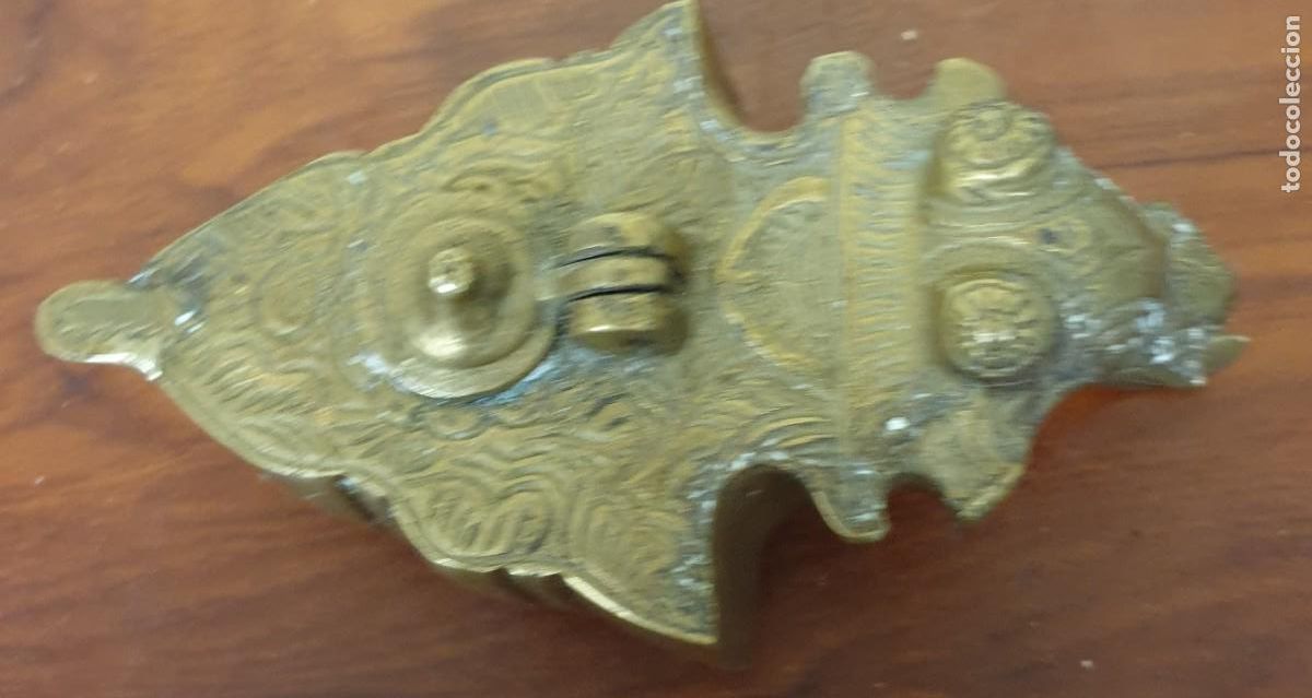 Escriban&iacute;a: TINTERO DE BRONCE EN FORMA DE ELEFANTE 13 CM. LARGO - Foto 2