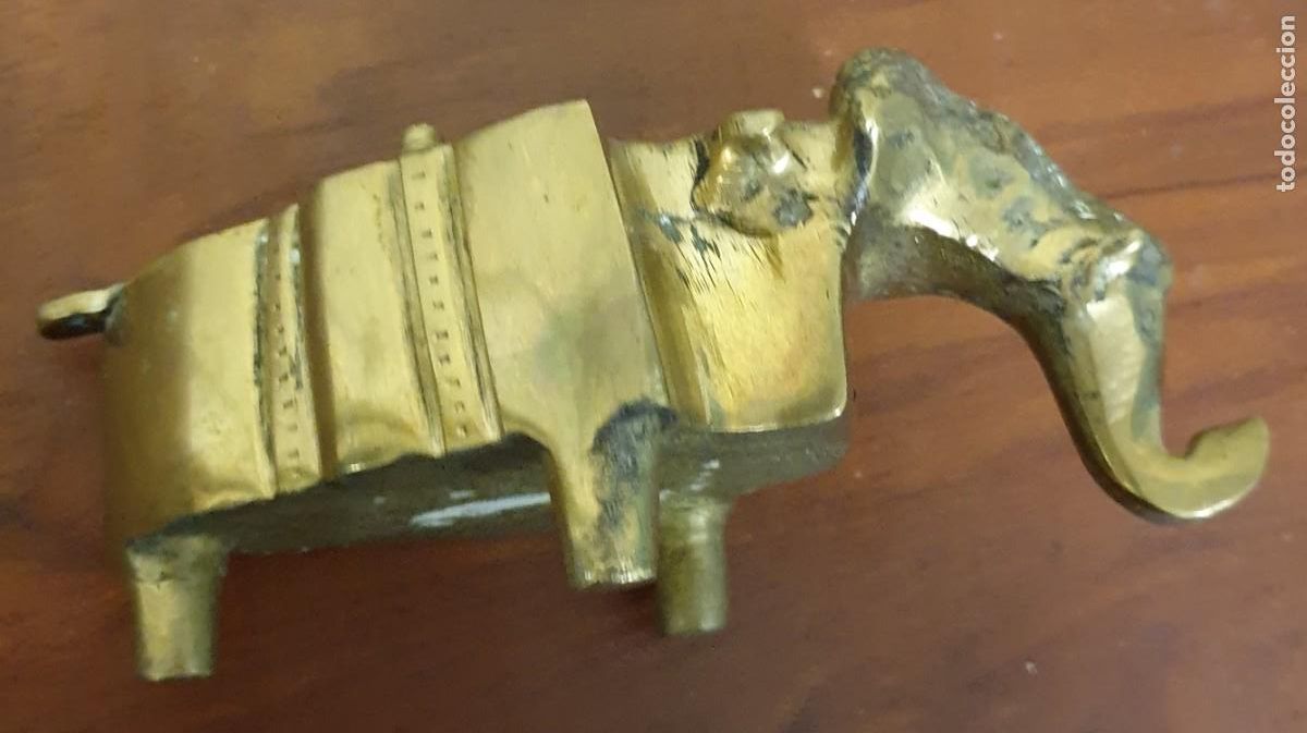 Escriban&iacute;a: TINTERO DE BRONCE EN FORMA DE ELEFANTE 13 CM. LARGO - Foto 4