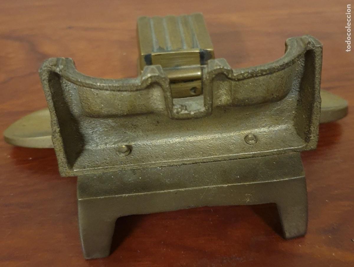 Escriban&iacute;a: TINTERO BRONCE 14 CM. LARGO X 7 CM. ALTO - Foto 3