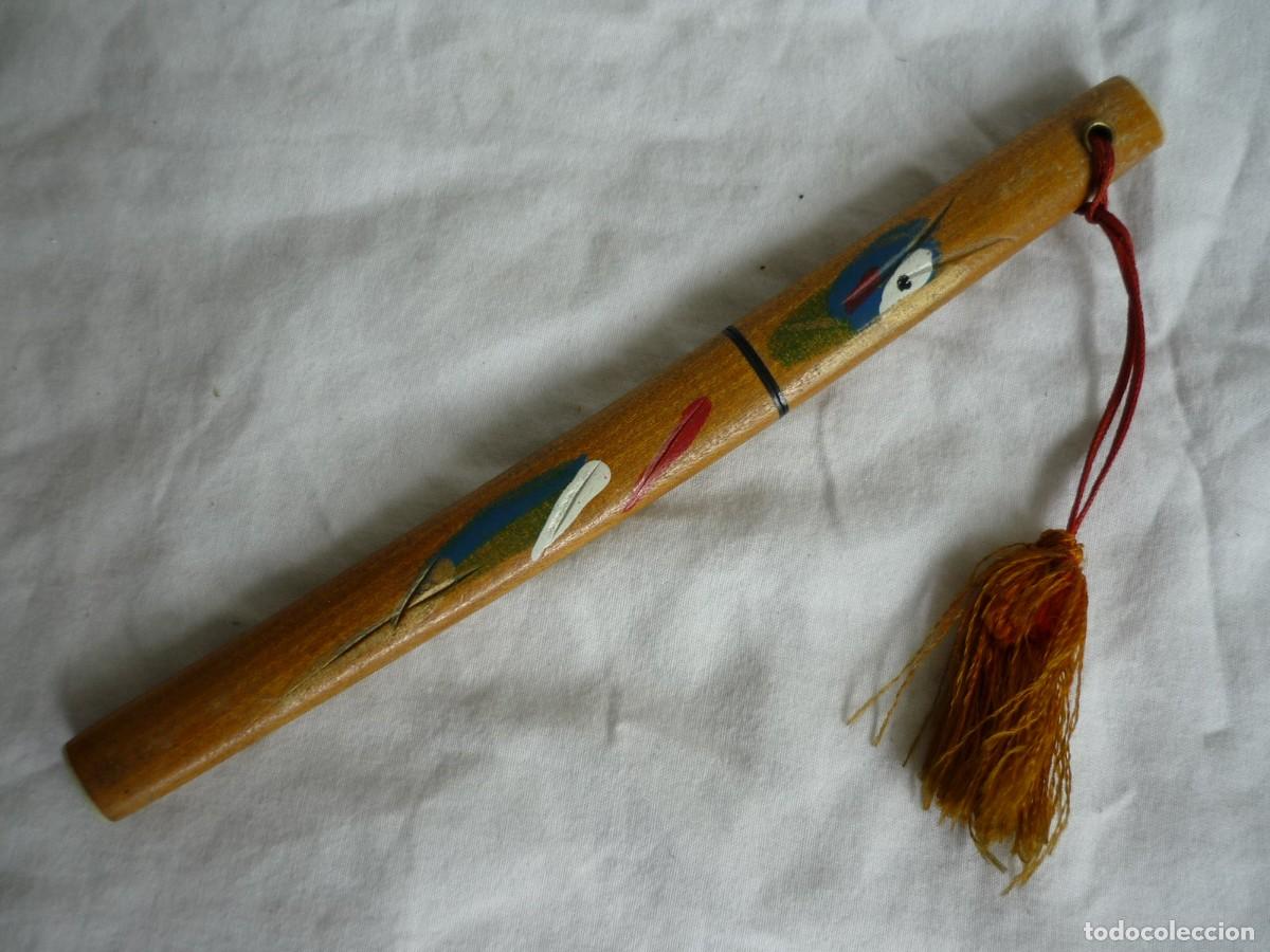 Escriban&iacute;a: Abrecartas japon&eacute;s en forma de katana, en acero y madera - Foto 2