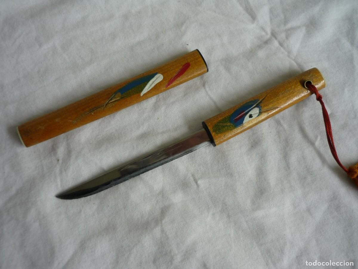 Escriban&iacute;a: Abrecartas japon&eacute;s en forma de katana, en acero y madera - Foto 6
