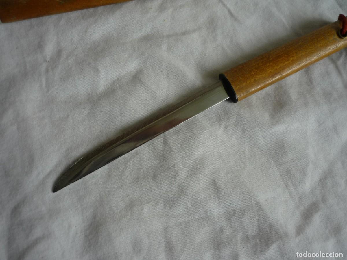 Escriban&iacute;a: Abrecartas japon&eacute;s en forma de katana, en acero y madera - Foto 7