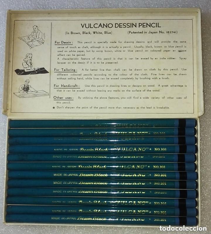 Schreibwaren: 12 Antiguos l&aacute;pices Vulcano Dessin Pencils. Origen Jap&oacute;n